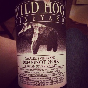 Wild Hog Pinot Noir Saralee's Vineyard